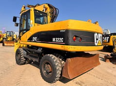 2006 Caterpillar M322C wheel excavator, rear three-quarter view