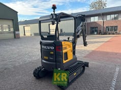 2025 Volvo ECR18E mini excavator, rear three-quarter view 2025 Volvo ECR18E mini excavator, rear three-quarter view