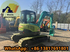 2023 Yanmar VIO40 mini excavator, rear three-quarter view