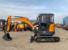 2025 Captok CK40 mini excavator, side view