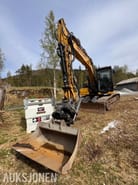 2022 Caterpillar 313 Next Gen excavator with tiltrotator, front view