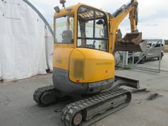 2014 Wacker Neuson EZ28 mini excavator, rear three-quarter view