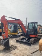 2025 Hitachi ZX55 mini excavator, side profile view 2025 Hitachi ZX55 mini excavator, side profile view
