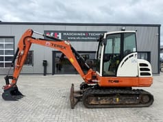 2016 Terex TC48 mini excavator, side profile view