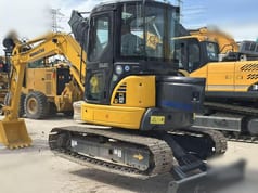 2024 Komatsu PC35MR-2 mini excavator, side view
