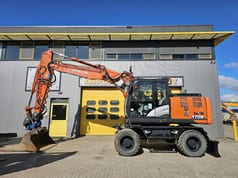 2019 Hitachi ZX170W-6 wheel excavator, side profile view 2019 Hitachi ZX170W-6 wheel excavator, side profile view