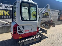 2020 Takeuchi TB216 mini excavator, rear three-quarter view