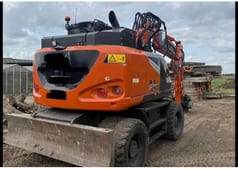 2023 Hitachi Zaxis 155W-7 wheel excavator rear view