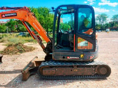 2015 Doosan DX62R-3 mini excavator, side view