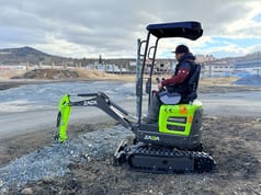 2025 Zaox ZA13A mini excavator, side view