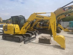 2020 Komatsu PC58 mini excavator, side view