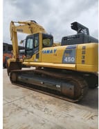 2020 Komatsu PC450-8 crawler excavator, rear three-quarter view 2020 Komatsu PC450-8 crawler excavator, rear three-quarter view
