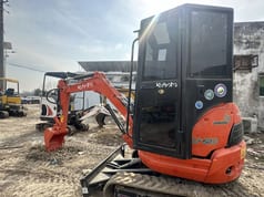2022 Kubota U-20 mini excavator, rear three-quarter view 2022 Kubota U-20 mini excavator, rear three-quarter view