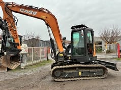 2022 CASE CX 90D mini excavator, side profile view 2022 CASE CX 90D mini excavator, side profile view