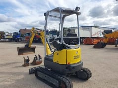 2018 Wacker Neuson EZ17 mini excavator, rear three-quarter view