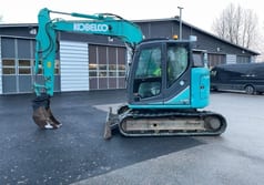 2014 Kobelco SK75SR-3E mini excavator side view
