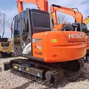 2019 Hitachi ZX70 crawler excavator rear three-quarter view