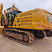 2024 Caterpillar 320D2 crawler excavator, rear three-quarter view 2024 Caterpillar 320D2 crawler excavator, rear three-quarter view