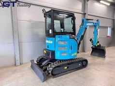 2023 Airman AX26U-7 mini excavator, front three-quarter view