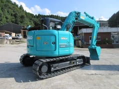 2023 Kobelco SK80UR-6E mini excavator, rear three-quarter view