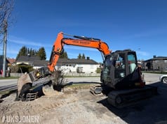 2023 Hitachi ZX85US-6 excavator, side view