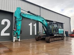 2022 Kobelco SK300LC-10E crawler excavator, side profile view 2022 Kobelco SK300LC-10E crawler excavator, side profile view
