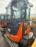 2025 Hitachi ZX38U-6 mini excavator, rear three-quarter view 2025 Hitachi ZX38U-6 mini excavator, rear three-quarter view