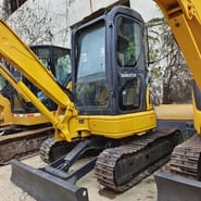 2023 Komatsu PC35MR-2 mini excavator, front three-quarter view