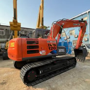 2016 Hitachi Zaxis 120 crawler excavator, rear three-quarter view 2016 Hitachi Zaxis 120 crawler excavator, rear three-quarter view