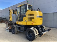 2019 Komatsu PW118MR-11 wheel excavator, rear three-quarter view