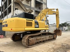 2016 Komatsu PC400-8 crawler excavator, rear three-quarter view
