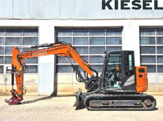 2023 Hitachi ZX85USB-6 mini excavator side view 2023 Hitachi ZX85USB-6 mini excavator side view