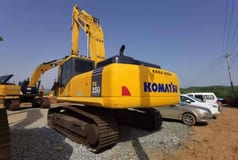 2024 Komatsu PC350-7 crawler excavator, rear three-quarter view