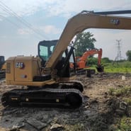 2020 Caterpillar 307 mini excavator, side view