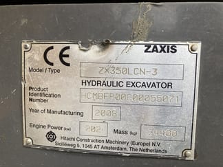 2008 Hitachi ZX350LCN-3 Excavadora de Orugas