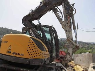 2013 Mecalac 714 MW Excavator pe roți