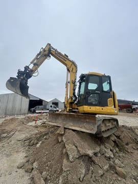 2021 Komatsu PC88MR-11EO mini excavator, side view 2021 Komatsu PC88MR-11EO mini excavator, side view