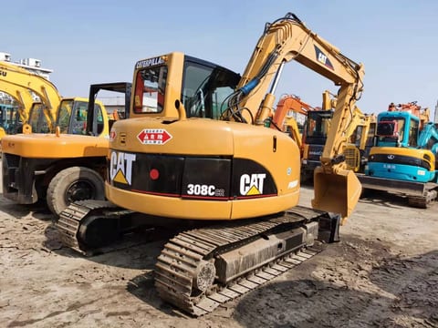 2010 Caterpillar 308C CR mini excavator, rear three-quarter view 2010 Caterpillar 308C CR mini excavator, rear three-quarter view