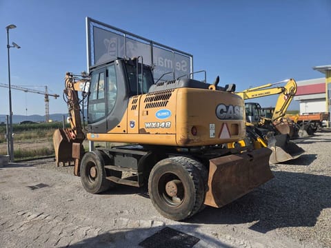 CASE WX148 wheel excavator, rear three-quarter view CASE WX148 wheel excavator, rear three-quarter view