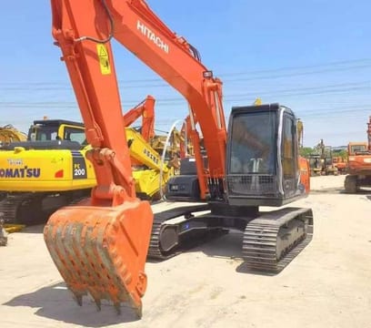 2020 Hitachi ZX120 crawler excavator, front three-quarter view 2020 Hitachi ZX120 crawler excavator, front three-quarter view