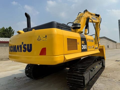 2025 Komatsu PC360 crawler excavator, rear three-quarter view 2025 Komatsu PC360 crawler excavator, rear three-quarter view