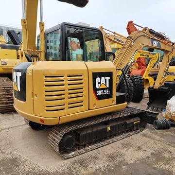 2020 Caterpillar 305.5E2 mini excavator, rear three-quarter view 2020 Caterpillar 305.5E2 mini excavator, rear three-quarter view