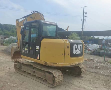 2020 Caterpillar 308E2 excavator, rear three-quarter view 2020 Caterpillar 308E2 excavator, rear three-quarter view
