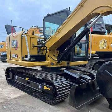 2024 Caterpillar 307E2 mini excavator, rear three-quarter view 2024 Caterpillar 307E2 mini excavator, rear three-quarter view