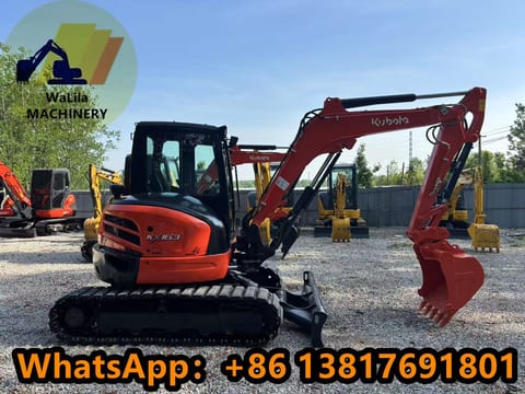 2023 Kubota KX163-5 mini excavator, side profile view 2023 Kubota KX163-5 mini excavator, side profile view