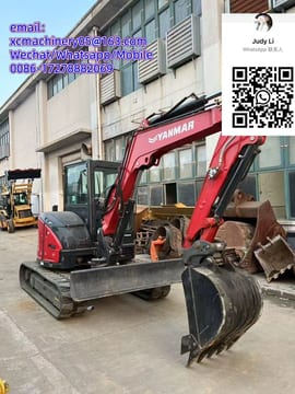 2023 Yanmar VIO55 mini excavator, front three-quarter view 2023 Yanmar VIO55 mini excavator, front three-quarter view
