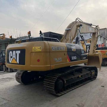2022 Caterpillar 329D crawler excavator, rear three-quarter view 2022 Caterpillar 329D crawler excavator, rear three-quarter view