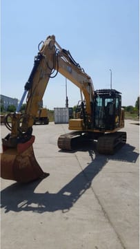 2021 Caterpillar 313-07GC crawler excavator, front three-quarter view 2021 Caterpillar 313-07GC crawler excavator, front three-quarter view