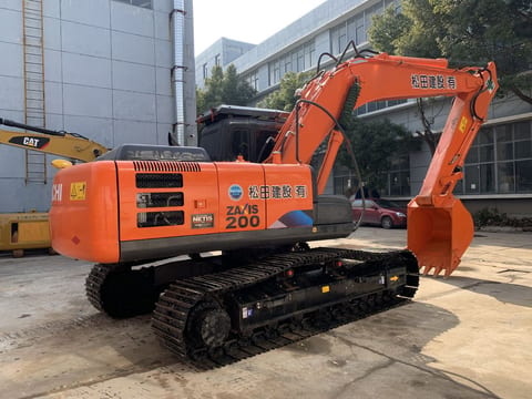 2020 Hitachi Zaxis 200 crawler excavator, rear three-quarter view 2020 Hitachi Zaxis 200 crawler excavator, rear three-quarter view