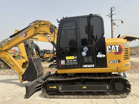 2023 Caterpillar 307E2 mini excavator side view 2023 Caterpillar 307E2 mini excavator side view